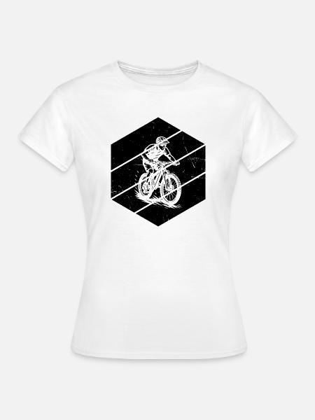 Coole Mountainbike Inspiration - Frauen T-Shirt - Weiß