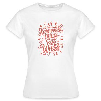 Souris de Carnaval, Rut, Wiess, Cologne, Cologne, Souris de Carnaval, - T-shirt Femme - blanc - Devant - AI Model Female 172 dark (172cm)