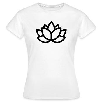 lotus - Women's T-Shirt - white - Front - AI Model Female 172 dark (172cm)