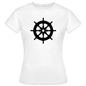 Volant - T-shirt Femme - blanc - Devant - AI Model Female 172 dark (172cm)