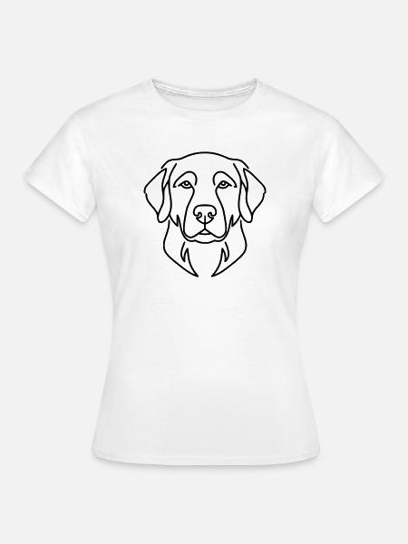 Labrador Kopf Hund Portrait Vektor - Frauen T-Shirt - Weiß