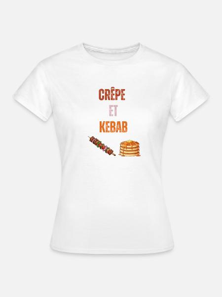 Pfannkuchen- und Kebab-Fusion - Frauen T-Shirt - Weiß