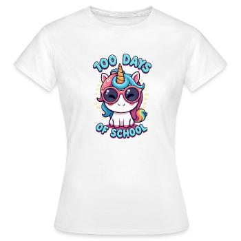 100e jour d’école 100 jour d’école des enfants - T-shirt Femme - blanc - Devant - AI Model Female 172 dark (172cm)