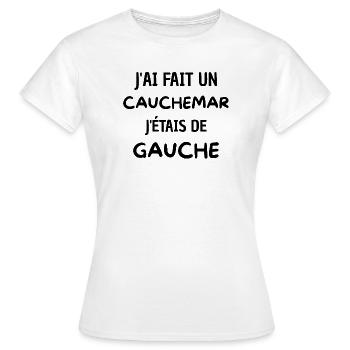 Humour onirique au contraste inattendu - T-shirt Femme - blanc - Devant - AI Model Female 172 dark (172cm)