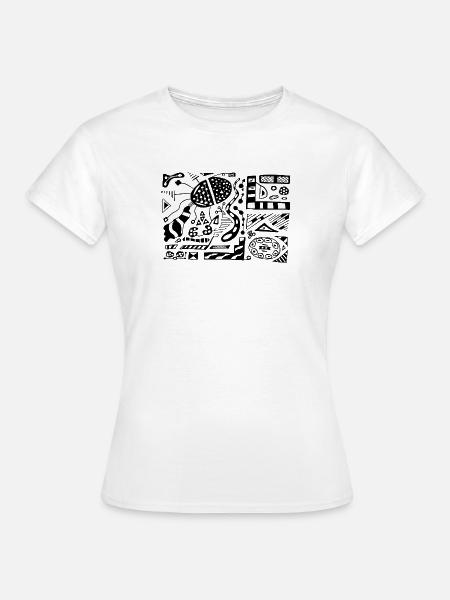 Abstract Doodle - Frauen T-Shirt - Weiß