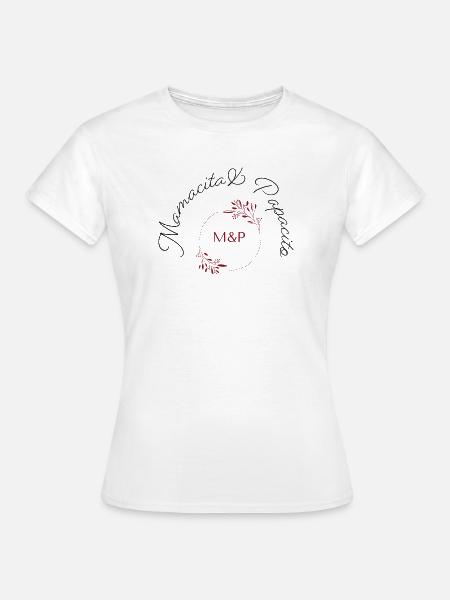 M&P Floral-Monogrammkreis - Frauen T-Shirt - Weiß