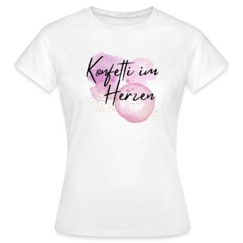 Confetti in the heart - Women's T-Shirt - white - Front - AI Model Female 172 dark (172cm)