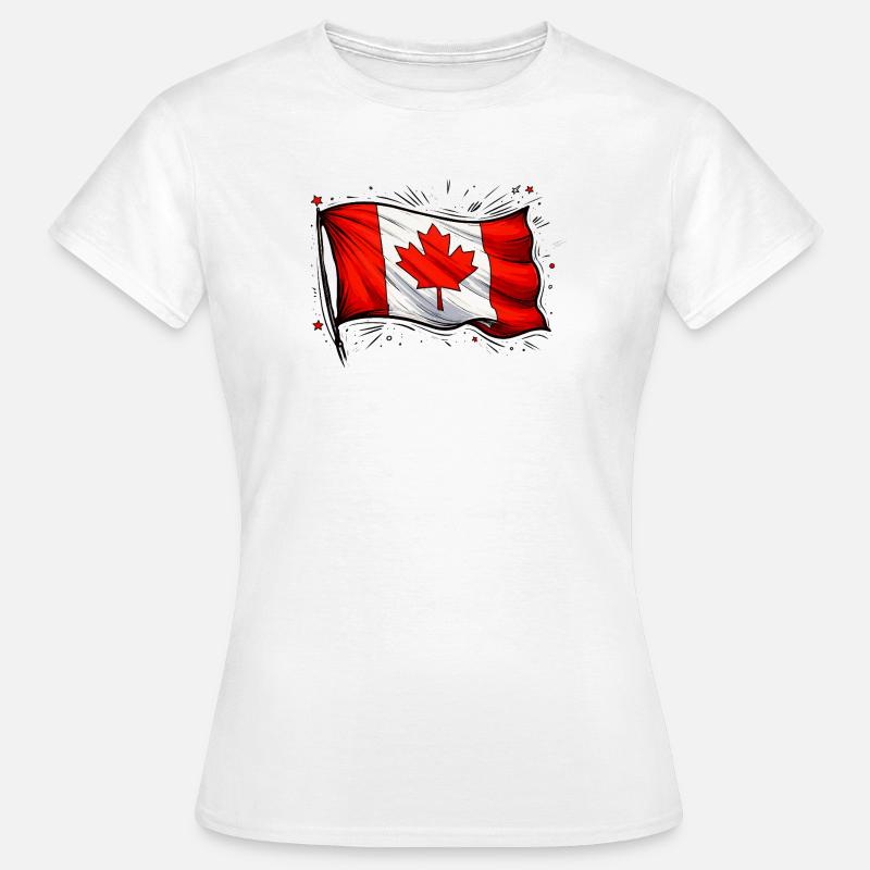 Canada Flag - Women's T-Shirt - white