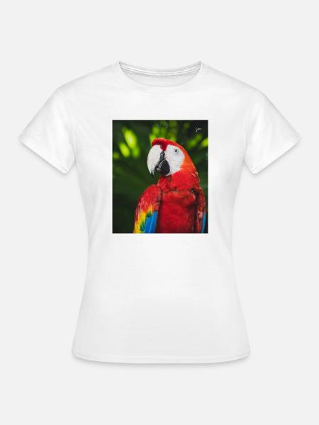 Tropische Farben des Macau-Aras - Frauen T-Shirt - Weiß