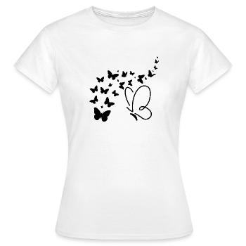 Butterfly soaring - Women's T-Shirt - white - Front - AI Model Female 172 dark (172cm)