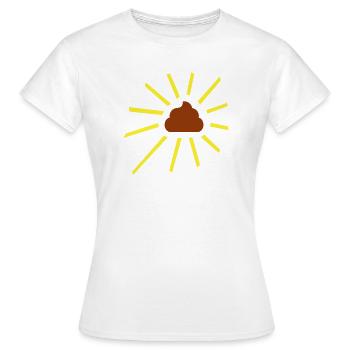 Poop seems - Women's T-Shirt - white - Front - AI Model Female 172 dark (172cm)