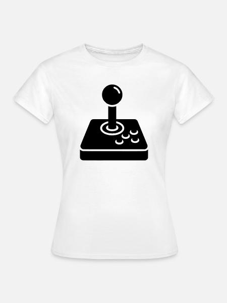 Retro Joystick Arcade Icon - Frauen T-Shirt - Weiß
