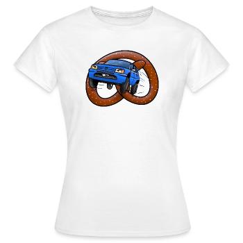Les bretzels à roulettes - T-shirt Femme - blanc - Devant - AI Model Female 172 dark (172cm)