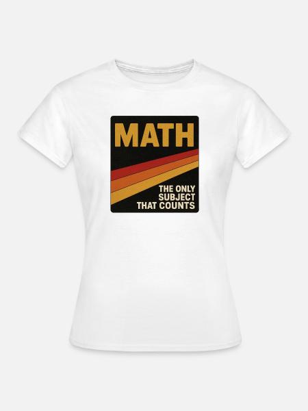 Vintage Math Counts Poster - Frauen T-Shirt - Weiß