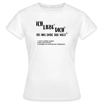 jusqu’à la fin du monde - T-shirt Femme - blanc - Devant - AI Model Female 172 dark (172cm)