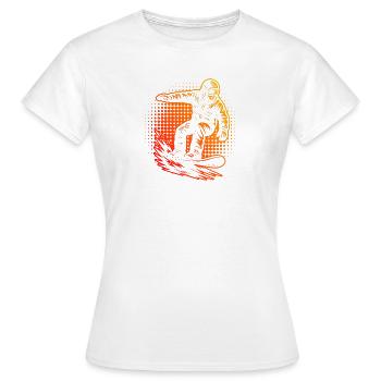 Direkte Snowboard Aussage - Frauen T-Shirt - Weiß - Vorne - AI Model Female 172 dark (172cm)
