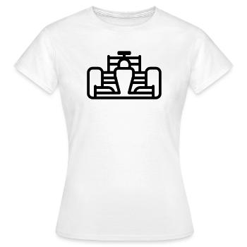 Rennwagen - Frauen T-Shirt - Weiß - Vorne - AI Model Female 172 dark (172cm)