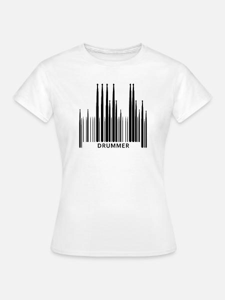 Drummer, Schlagzeugspieler - Frauen T-Shirt - Weiß