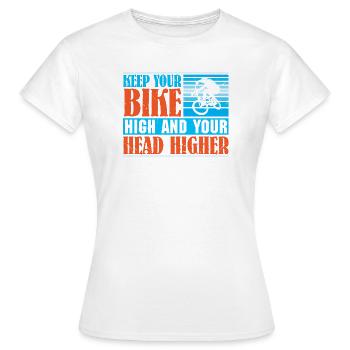 VTT VTT Vélo de Parole Descendance VTT - T-shirt Femme - blanc - Devant - AI Model Female 172 dark (172cm)