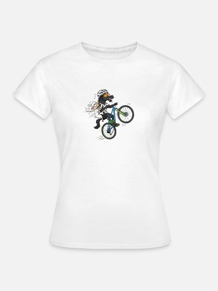 Menorca Crazy Bike T-Shirt - Frauen T-Shirt - Weiß