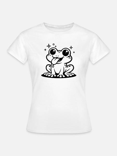 Kröte Comic Frosch - Frauen T-Shirt - Weiß