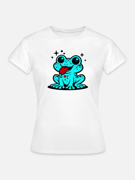 Kröte Comic Frosch - Frauen T-Shirt - Weiß