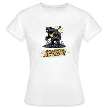 Équipement d’action Bear Mech - T-shirt Femme - blanc - Devant - AI Model Female 172 dark (172cm)