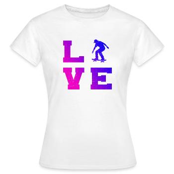 Skateboarding Stil für jeden Anlass - Frauen T-Shirt - Weiß - Vorne - AI Model Female 172 dark (172cm)
