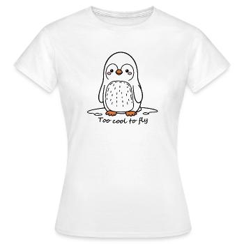 Penguin with Pink Cheeks - Women's T-Shirt - white - Front - AI Model Female 172 dark (172cm)