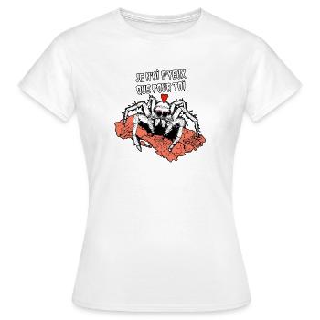 ICH HABE NUR AUGEN FÜR DICH! (Spinne) - Frauen T-Shirt - Weiß - Vorne - AI Model Female 172 dark (172cm)