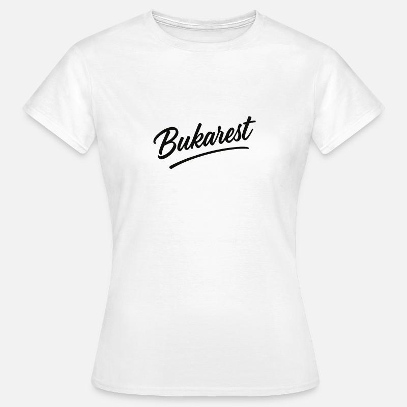 Bucharest Script Vintage Logo - Women's T-Shirt - white