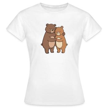 Ours adorables et adorables - T-shirt Femme - blanc - Devant - AI Model Female 172 dark (172cm)