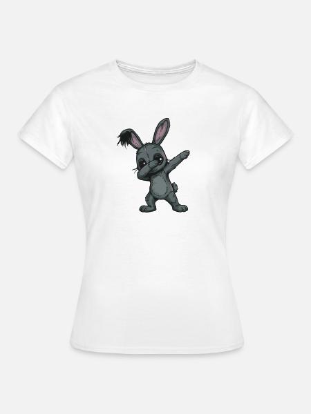 Patchwork Häschen Doodle - Frauen T-Shirt - Weiß