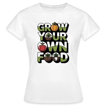 Philosophie de vie de la permaculture pour les amoureux de la nature - T-shirt Femme - blanc - Devant - AI Model Female 172 dark (172cm)