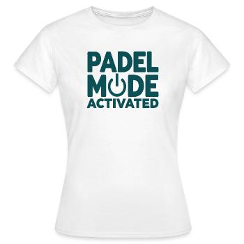 Padel Fashion Activated Power Button Sport Style - Women's T-Shirt - white - Front - AI Model Female 172 dark (172cm)