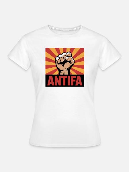 Antifa - Antifascist Merch - Frauen T-Shirt - Weiß