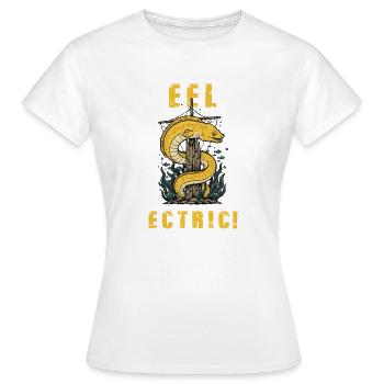 Humour Anguille Eel-ectric Vintage - T-shirt Femme - blanc - Devant - AI Model Female 172 dark (172cm)