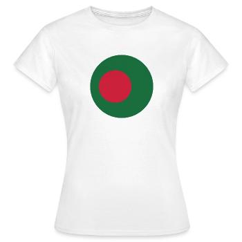 Runde bangladeschische Flagge - Frauen T-Shirt - Weiß - Vorne - AI Model Female 172 dark (172cm)