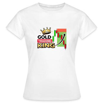 Roi du commerce de l’or - T-shirt Femme - blanc - Devant - AI Model Female 172 dark (172cm)