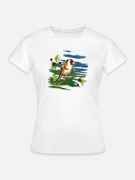 Bunter Vogel - Frauen T-Shirt - Weiß