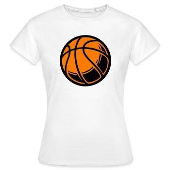 Basketball Ball - Frauen T-Shirt - Weiß - Vorne - AI Model Female 172 dark (172cm)