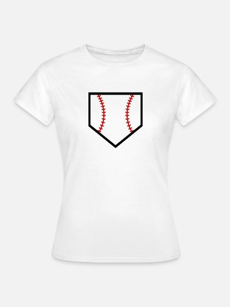 Baseball-Homeplate - Frauen T-Shirt - Weiß