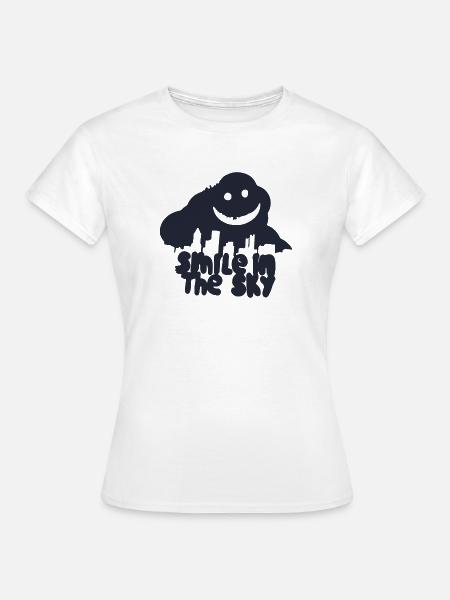 Smile in the sky - Frauen T-Shirt - Weiß