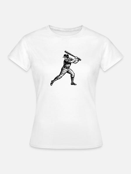 Baseballspieler - Frauen T-Shirt - Weiß
