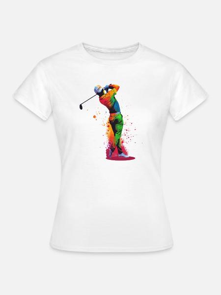 Golfspieler - Frauen T-Shirt - Weiß