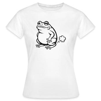 farting frog farting farting farting toad farting farting - Women's T-Shirt - white - Front - AI Model Female 172 dark (172cm)