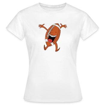 Mascotte de football rieur - T-shirt Femme - blanc - Devant - AI Model Female 172 dark (172cm)