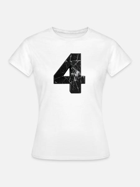 Zerbrochene Vierzahl Muster - Frauen T-Shirt - Weiß