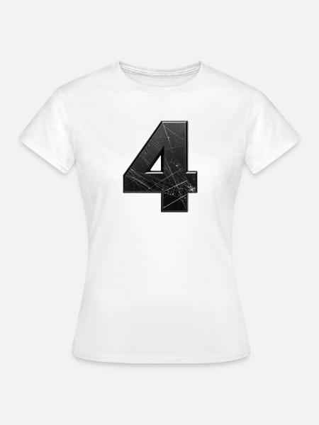 Raues Vierzahl-Design - Frauen T-Shirt - Weiß