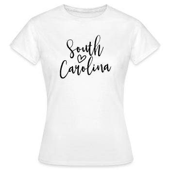 South Carolina Heart Women's Love South Carolina - Frauen T-Shirt - Weiß - Vorne - AI Model Female 172 dark (172cm)